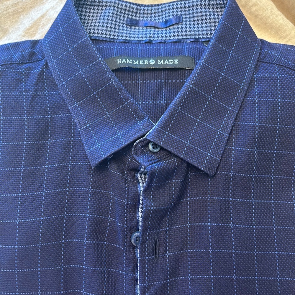 Hammer Made long sleeve button-up shirt. Slim fit. Size 39/15.5